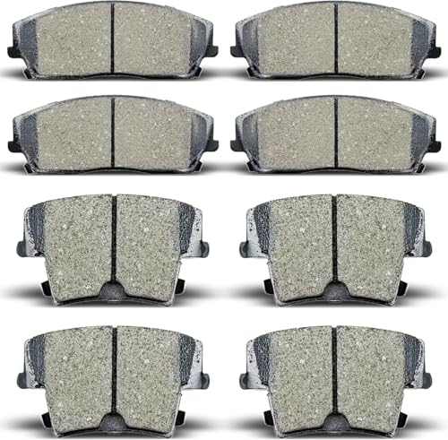 8PCS Front Rear Ceramic Brake Pads For 2005-2020 Chrysler 300,2009-2018 Challenger,2006-2017 Dodge Charger,2005-2008 Magnum
