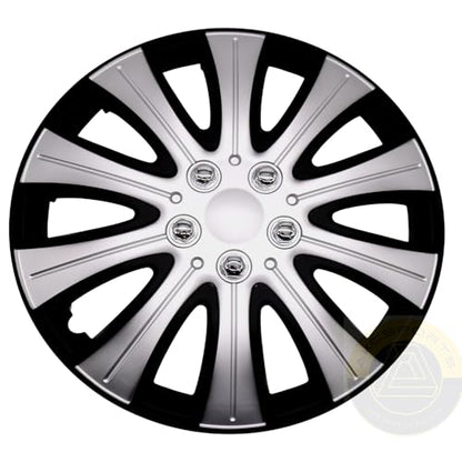 Akcsport Premium Hubcaps Wheel Covers for Toyota Nissan Kia Volkswagon 15 inch to 17 inch (Supreme Silver, 16 inch) - size: 16 inch, style: Supreme Silver