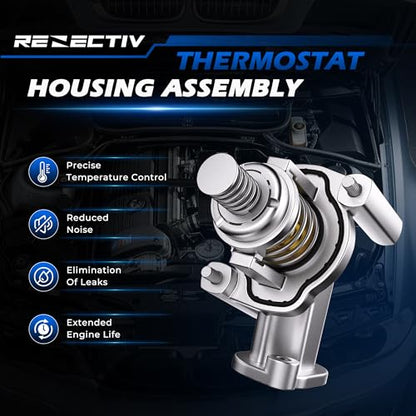 Upgraded Aluminum Engine Coolant Thermostat Housing Assembly For Cadillac - color: 902-2121