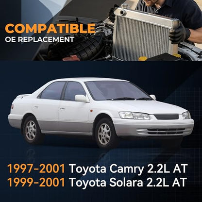 Auto Dynasty 1909 Radiator for 1997-2001 Toyota Camry Solara 2.2L AT - color: 97-01 Camry/Solara 2.2L AT