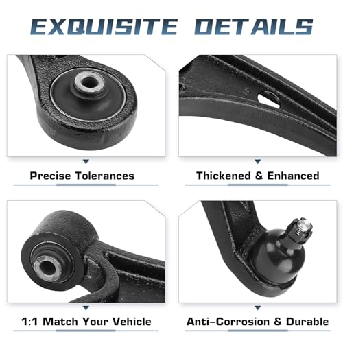 Front Lower Control Arms with Ball Joint Fit for 2001-2006 Acura MDX, 2003-2008 Honda Pilot Front Lower Suspension Kit - K621349 K621350