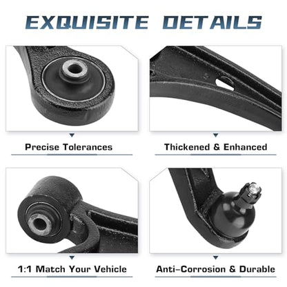 Front Lower Control Arms with Ball Joint Fit for 2001-2006 Acura MDX, 2003-2008 Honda Pilot Front Lower Suspension Kit - K621349 K621350