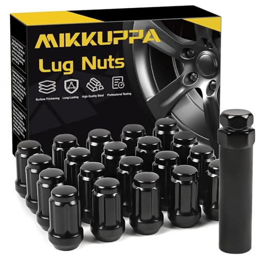 MIKKUPPA M12x1.5 Lug Nuts, Replacement for Honda Toyota Aftermarket Wheel - color: Black