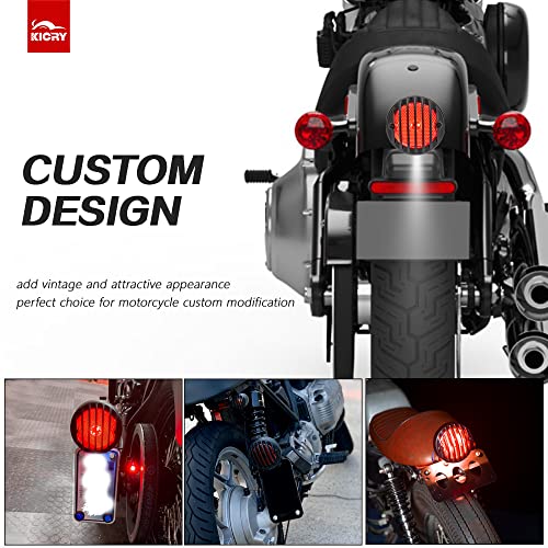Motorcycle Tail Lights Chopper Side Mount Taillight LED Brake License Plate Light Compatible for Harley Bobber Cafe Racer Cruiser Honda Shadow Yamaha Suzuki Kawasaki(SMD LED) - color: SMD LED