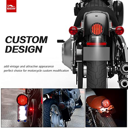 Motorcycle Tail Lights Chopper Side Mount Taillight LED Brake License Plate Light Compatible for Harley Bobber Cafe Racer Cruiser Honda Shadow Yamaha Suzuki Kawasaki(SMD LED) - color: SMD LED