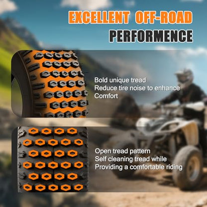 TRIPOWER 20x7-8 ATV Tires 20x7x8 All Terrain Sport Quad Tires Compatible with Honda TRX90 TRX125 Yamaha Breeze YFA125, 4 Ply Tubeless, Set of 2 - size: 20x7-8
