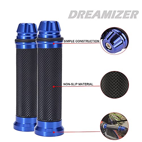 DREAMIZER Motorcycle Handlebar Grip Gel Brake Handle Rubber 7/8" Handle Grips Compatible with CRF EXC YZF Protaper Pro Taper Motorcross Dirt Pit Bike - Blue - color: Blue