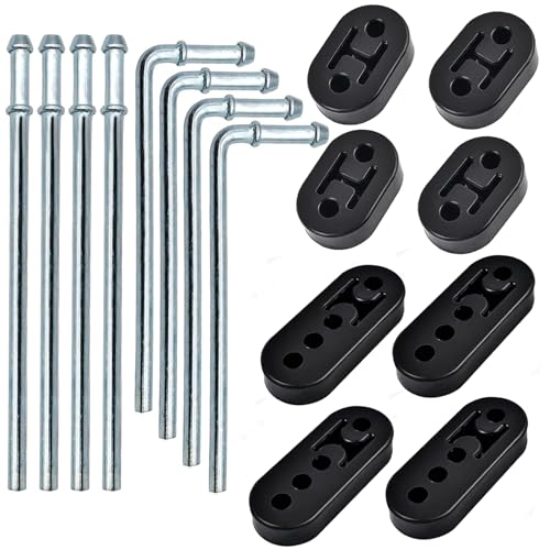 Exhaust Hanger Rod & Rubber Hanger Set, 16 Pcs - size: 16 PACK