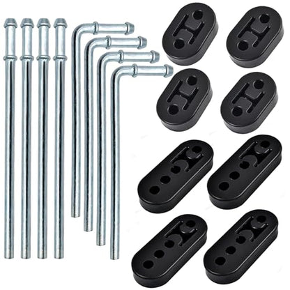 Exhaust Hanger Rod & Rubber Hanger Set, 16 Pcs - size: 16 PACK
