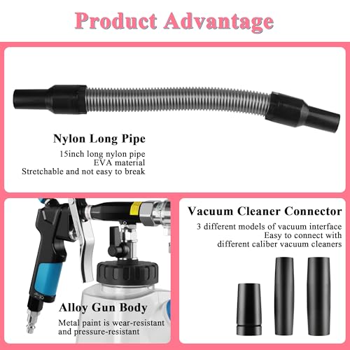 3IN1 Car Cleaning Gun Detachable Sprinkler Head for Detailing - color: blue