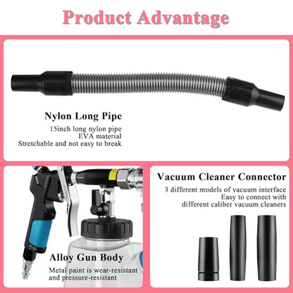 3IN1 Car Cleaning Gun Detachable Sprinkler Head for Detailing - color: blue