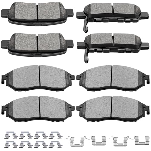 Ceramic Pads Kits,SCITOO 8pcs Brakes Pads Set For Nissan For Murano 2011-14 - size: Front D888 & Rear D905 [8PCS]