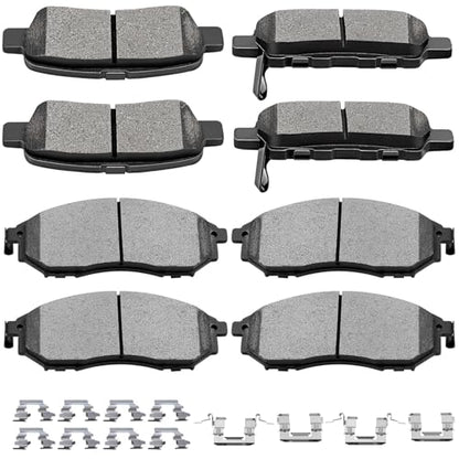 Ceramic Pads Kits,SCITOO 8pcs Brakes Pads Set For Nissan For Murano 2011-14 - size: Front D888 & Rear D905 [8PCS]