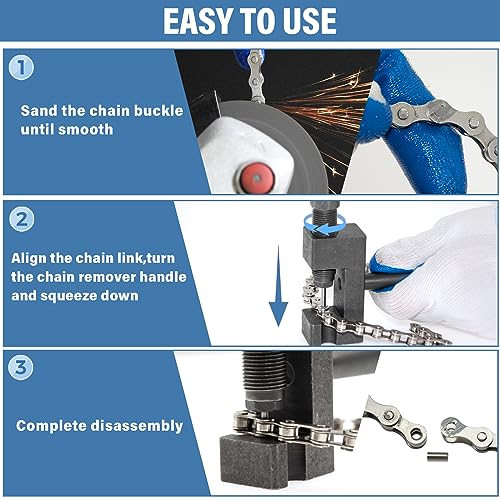Motorcycle Chain Breaker Tool Kit, 18-Piece Chain Rivet Tool Set