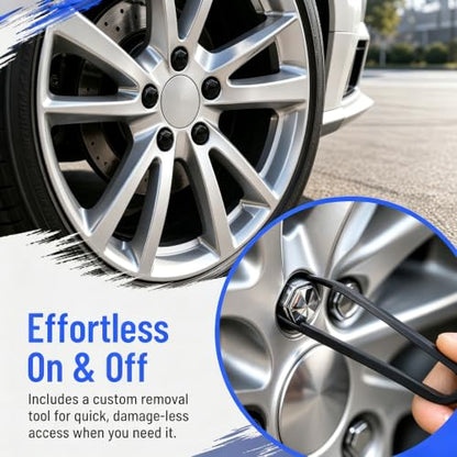 20PCS 21mm Hexagonal Lug Nut Covers, Rust-proof Wheel Bolt Protector Caps with Removal Tool Clips, Universal External Rim Nut Protection Fit for Most Car Truck SUV(Silver) - size: 21mmSilver