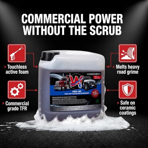 Wash Chems Pro50 Foam Cannon Car Wash - Touchless Detergent Soap - 1.06 Gal - size: 134.4 Fl Oz (Pack of 1)