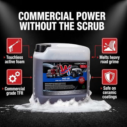 Wash Chems Pro50 Foam Cannon Car Wash - Touchless Detergent Soap - 1.06 Gal - size: 134.4 Fl Oz (Pack of 1)