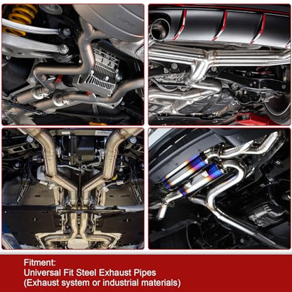 Stainless Steel 2''Inch Straight DIY Custom Mandrel Exhaust Pipe - size: 2 Inch-2PC