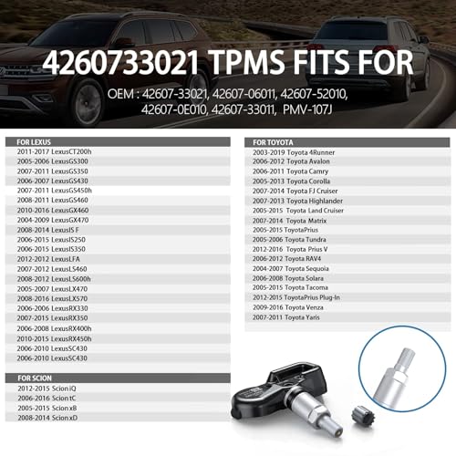 42607-33021 TPMS Tire Pressure Sensor for Toyota Lexus Scion 315MHz 4 PCS - color: 42607-33021(4PCS)