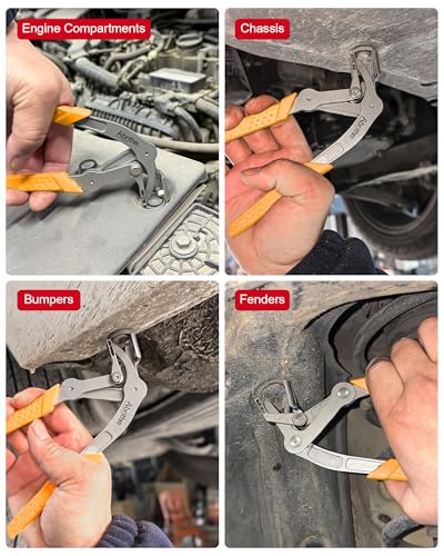 Car Clip Pliers, Panel Clip Removal Tool for Plastic Fasteners, Orange - color: Orange