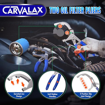 CARVALAX 8PCS Oil Filter Wrench Set