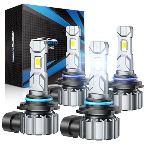 Marsauto M1S 9005+9006 180000LM Fanless LED Bulbs 6000K Cool White, 4-pack - color: SUPER 6000K WHITE, size: 9005+9006