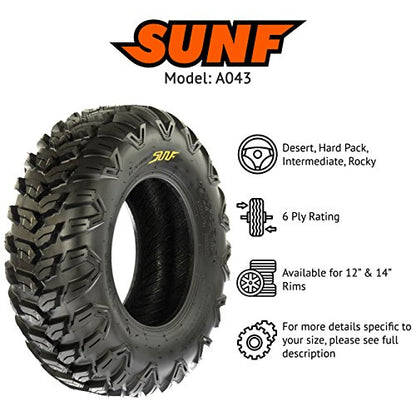 SunF 26x9R14 Tubeless 6 Ply - A043 [Set of 4]