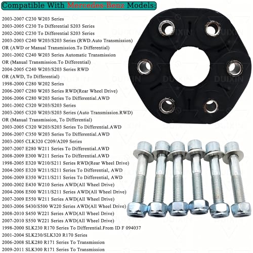 Drive Shaft Coupler Flex Joint Compatible with Mercedes-Benz W203 C300 2008-2011 W204 W210 SLK Replace 1704100115 2024101815