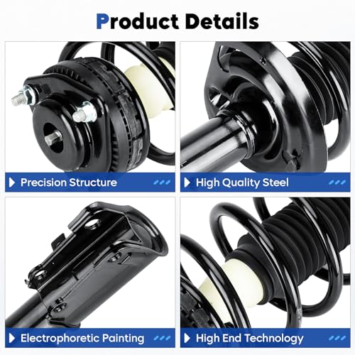 Front Struts Assembly Fit for Dodge Avenger 2008-2014, for Chrysler 200 2011-2014, for Sebring 2007-2010, Shock Absorber w/Coil Spring Replace for 271131 271130, 2Pcs