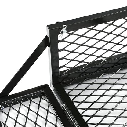 KUAFU Rear Cargo Basket Universal ATV UTV Black Steel Storage Rack Rear - size: Rear