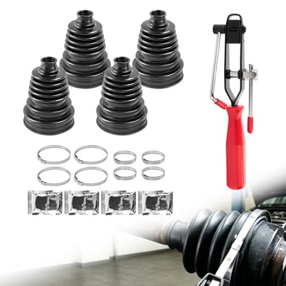 4PCS CV Boot Repair Kit with CV Boot Clamp Pliers - size: 4x CV Boots+1x Clamps