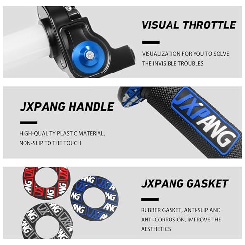 22mm 7/8" Throttle Twists Grip with Throttle Cable Upgraded Universal for Off-Road Motorcycle 250 Dirt Pit Motor Mini Bike YCF CRF70 TTR SSR KLX110 Thumpstar - color: Type A-Blue