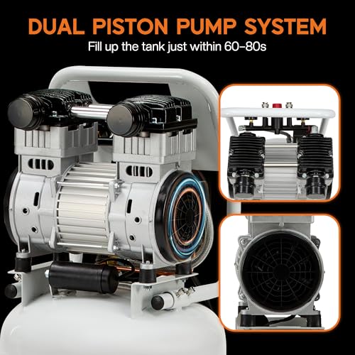 Albott 20 Gallon Electric Air Compressor, 1.8 HP Vertical Wheeled Tank - style: 20 Gal