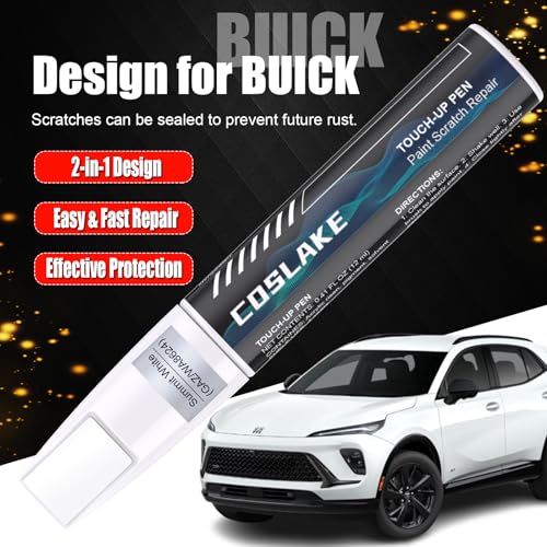 Car Touch Up Paint(Summit White(GAZ/WA8624)) for Buick - color: Summit White(GAZ/WA8624) for 2025 Envision/2024 Envision/2025 Enclave/2025 Envista