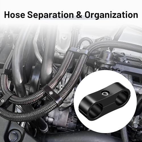 EVIL ENERGY 8AN Hose Separator Clamp AN8 Fuel Line Mounting Clamp 4PCS - size: AN8