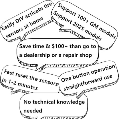 EL50448 TPMS Reset Tool GM TPMS Relearn Tool Chevy Tire Sensor Reset Tool - size: Battery Not Included