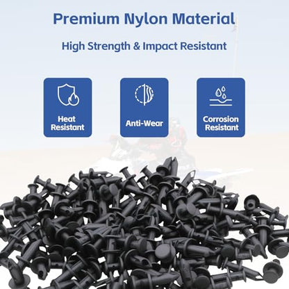 200 PCS CFMOTO Nylon Push Pins for Uforce Zforce Cforce U10 UTV ATV