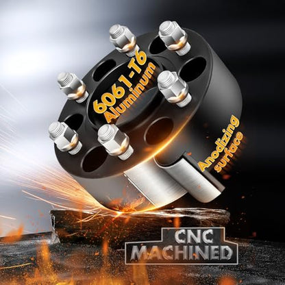 Dynofit 1.5in 6x135 Hub-Centric Wheel Spacers for F150, 87.1mm Hub Bore, M14x1.5 Thread, Forged 6-Lug Wheel Adapters for 2015-2026 Ford F-150, Expedition & Navigator, 4 Piece Spacers - size: 1.5 Inch (2015-2026 F150)