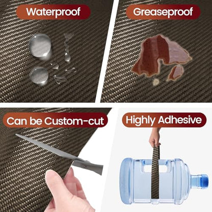 Aluminum Adhesive Heat Shield Wrap for Automotive, 12x12 in, Brown - color: Brown, size: 12" x 12"
