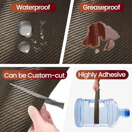 Aluminum Adhesive Heat Shield Wrap for Automotive, 40x12 in, Brown - color: Brown, size: 40" x 12"
