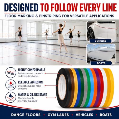 GGR Supplies CVT-536 White Vinyl Floor Marking Tape, 4 x 36 Yards - color: White, size: 4 in. x 36 yds.