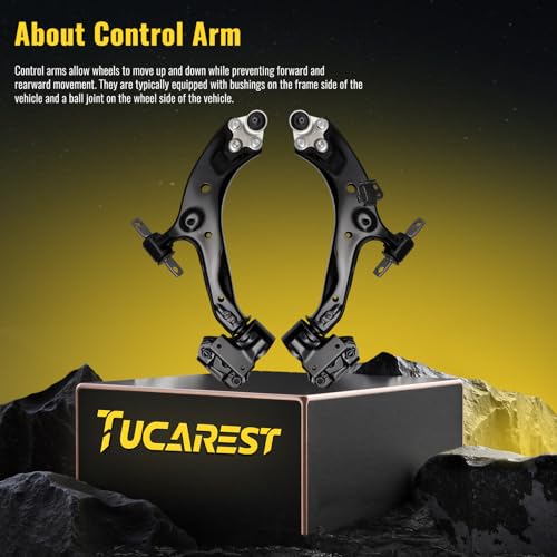 TUCAREST K622930 K622931 (Pair) Front Lower Control Arm and Ball Joint Assembly Compatible With 2012 2013 2014 Ho-nda CR-V [# 522-809 522-810 51360T0AA02 51350T0AA02]