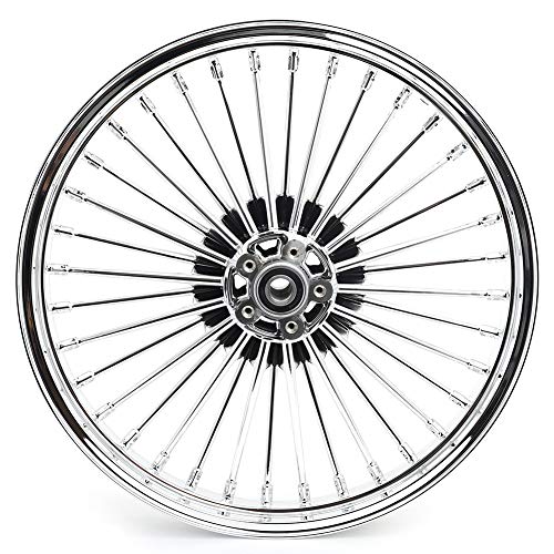 TOFR 21x2.15 18x5.5 Chrome Fat Spoke Wheels For Harley Dyna FXD FXDB 08-17 - color: 21x2.15 18x5.5 Chrome, size: Dyna 2008-2017