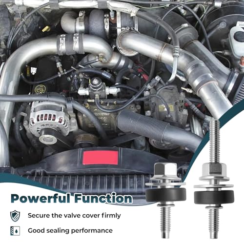12 PCS Engine Valve Cover Bolt One Side Long and Short Compatible with Ford 6.0 Powerstroke Diesel F250 F350 E350 E450 2003-2010 Replace 4C3Z-6C519-AA