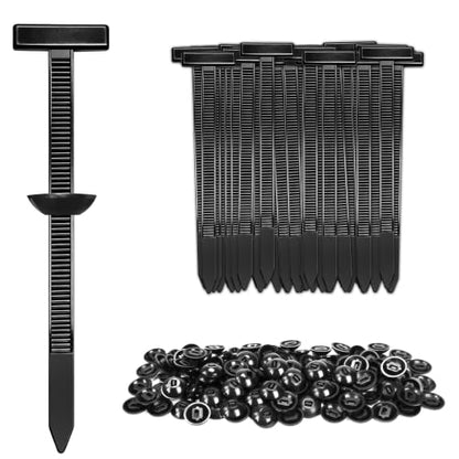 100PCS Nylon Universal Cable Tie Buckle for Car, Automotive Zipper Clips