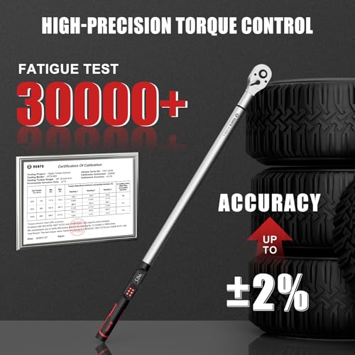 VANPO Digital Torque Wrench, 3/4", 22.1–442.5 ft-lb for Trucks - size: 3/4-Inch -01