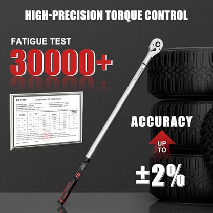VANPO Digital Torque Wrench, 3/4", 22.1–442.5 ft-lb for Trucks - size: 3/4-Inch -01