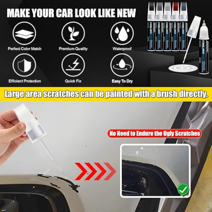 Car Touch Up Paint(White Knuckle/Bright White Clearcoat(PW7/GW7)) for Dodge - color: White Knuckle/Bright White Clearcoat(PW7/GW7) for 2013-2026 Durango/2010-2026 Charger/2010-2023 Challenger/2020 Grand Caravan