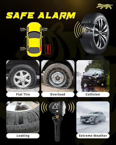 Oktiger 433MHz TPMS Sensor Pre-Programmed Fit for Chevy 2018-2022 Traverse, 2019-2022 Silverado 1500 2500 3500, 2016-2022 Malibu, 2016-2020 Camaro, 2016-2019 Cruze, 2017-2018 Impala, OE#13598773