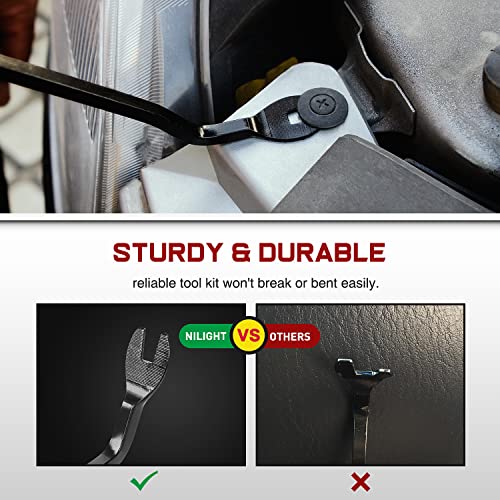 Nilight 420Pcs Fender Flare Clips & Fastener Remover for Toyota Lexus - color: 420Pcs Clips +Remover